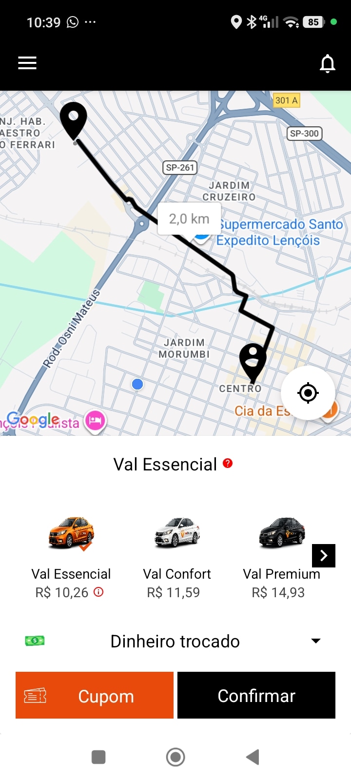 App do passageiro
